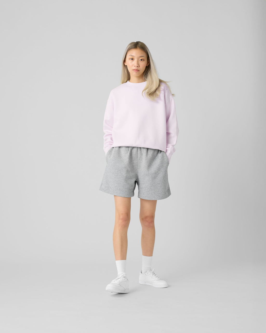 Ascolour Wos Relax Crew 4160 Relax Crew Orchid Model Front - Custom Printed - Print Blanc