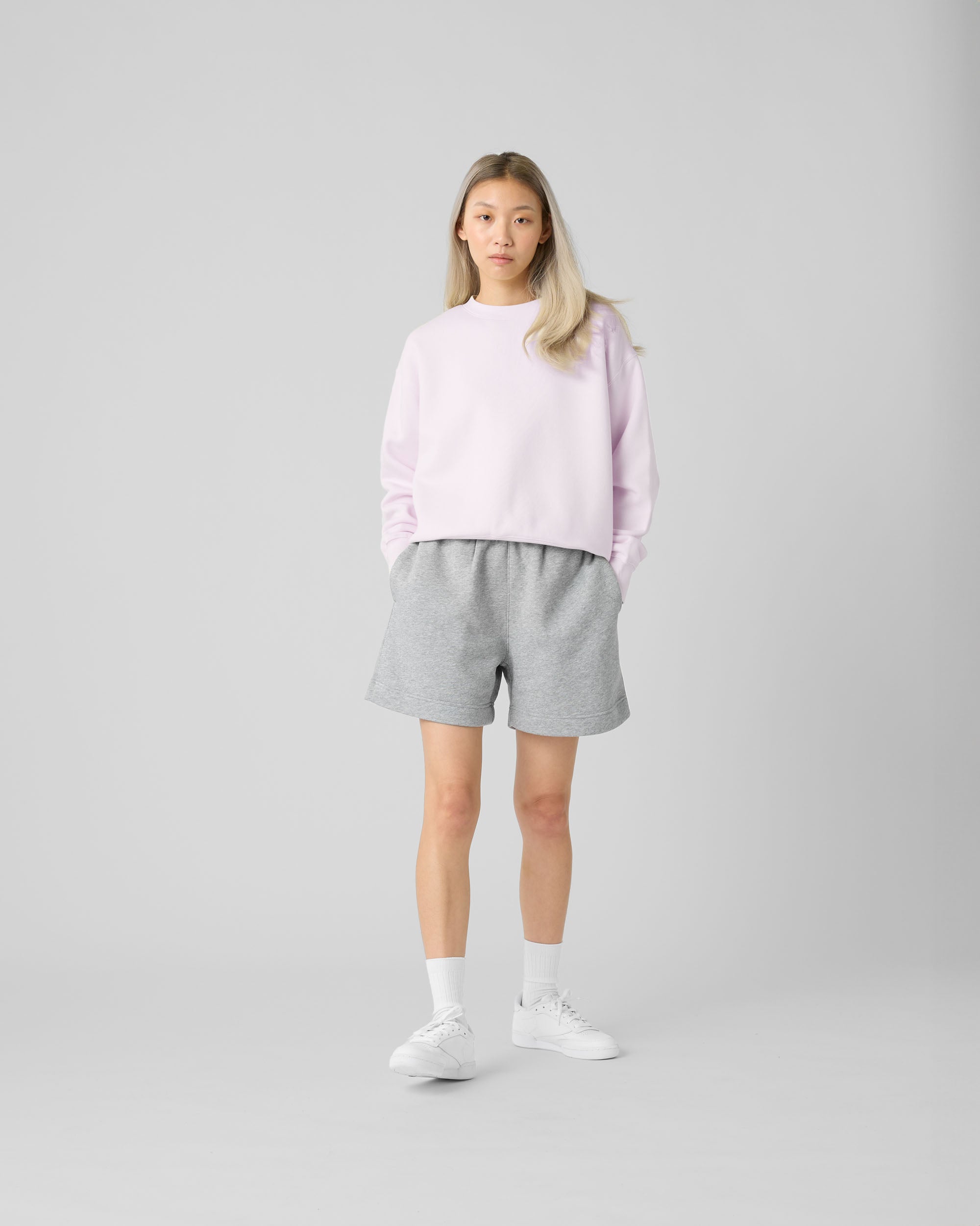 Ascolour Wos Relax Crew 4160 Relax Crew Orchid Model Front - Custom Printed - Print Blanc