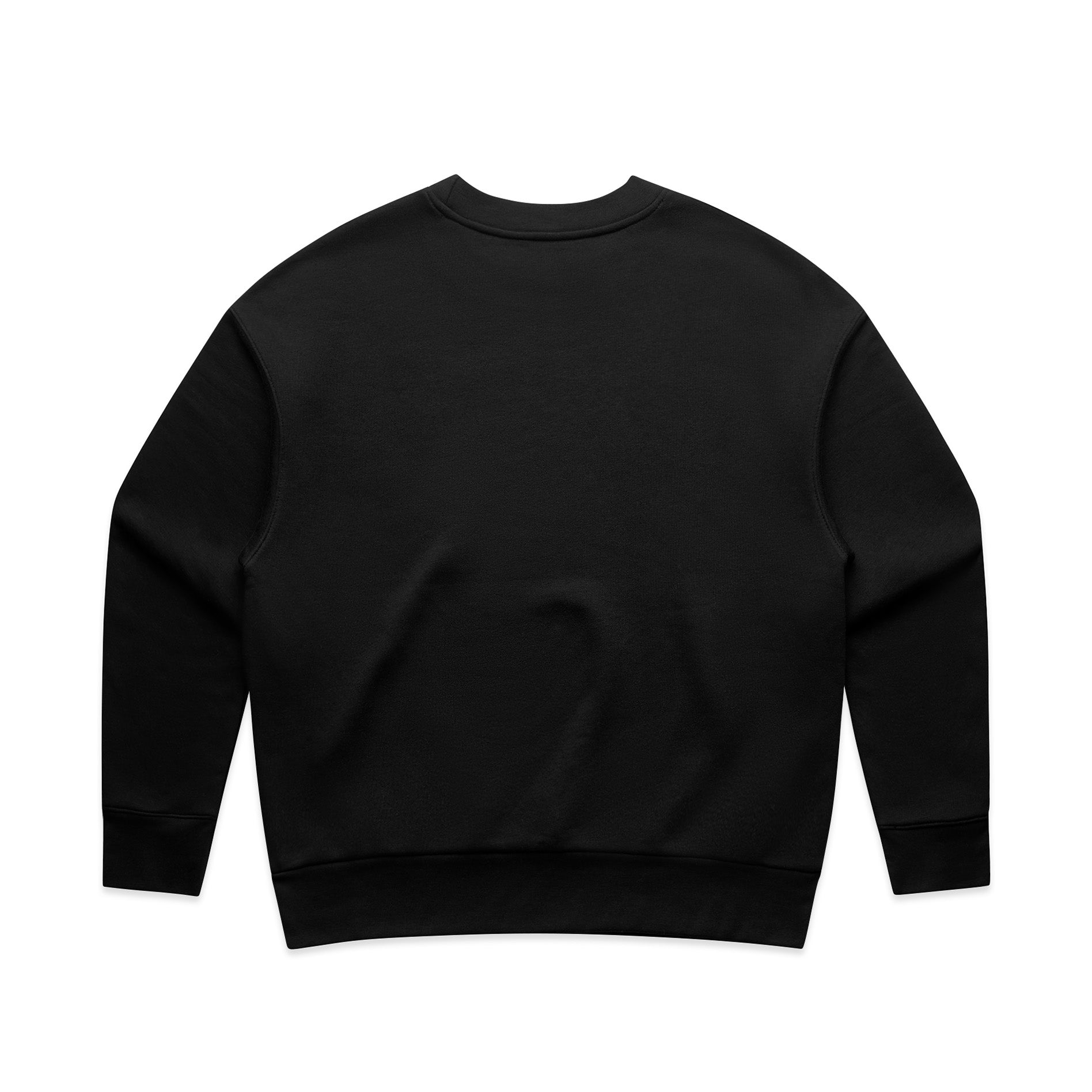 Ascolour Wos Relax Crew 4160 Wos Relax Crew Black Back - Custom Printed - Print Blanc