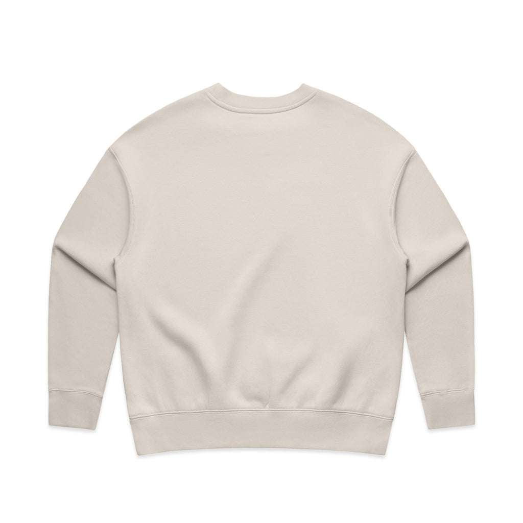 Ascolour Wos Relax Crew 4160 Wos Relax Crew Bone Back - Custom Printed - Print Blanc