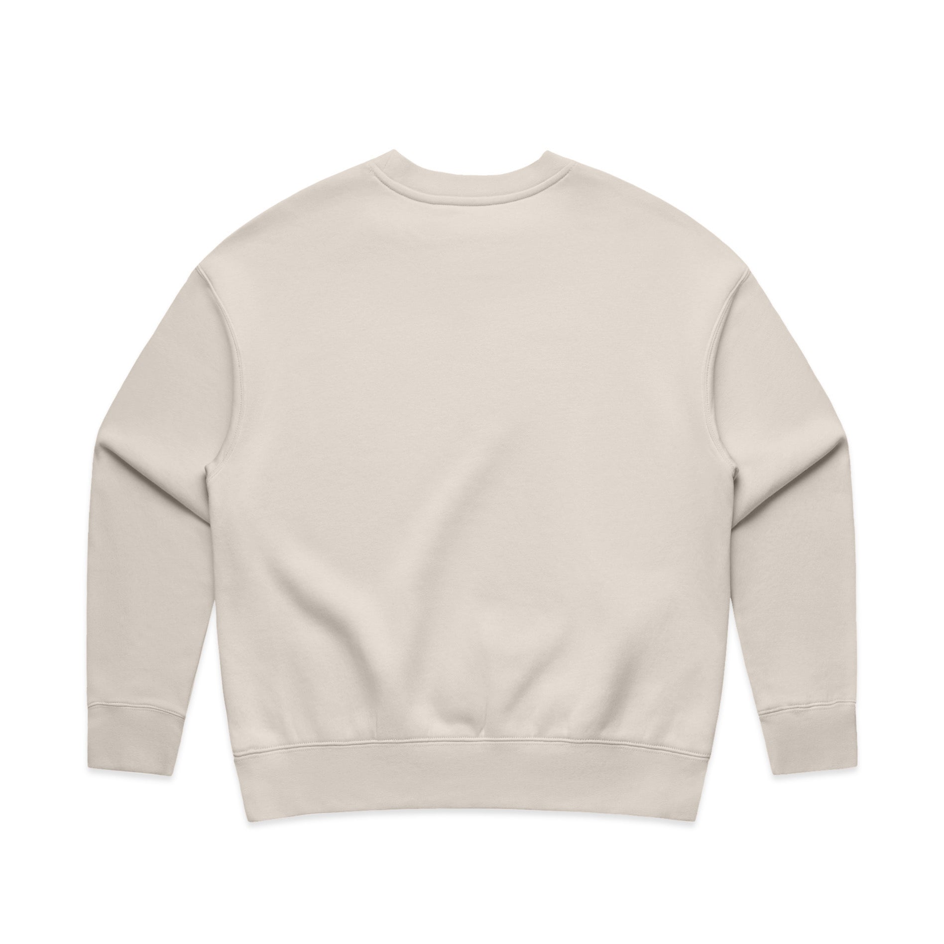 Ascolour Wos Relax Crew 4160 Wos Relax Crew Bone Back - Custom Printed - Print Blanc