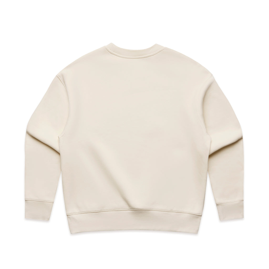 Ascolour Wos Relax Crew 4160 Wos Relax Crew Ecru Back - Custom Printed - Print Blanc