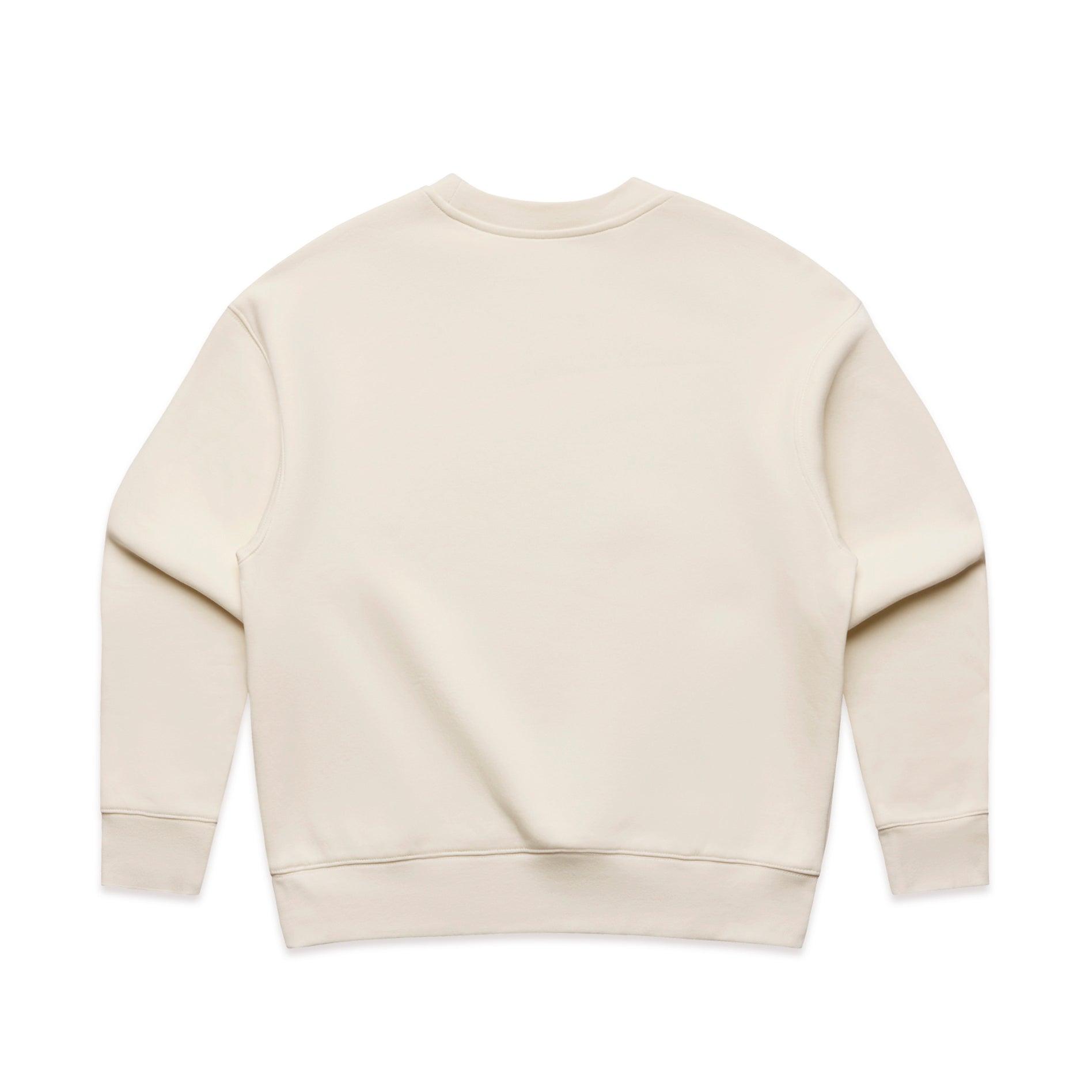 Ascolour Wos Relax Crew 4160 Wos Relax Crew Ecru Back - Custom Printed - Print Blanc