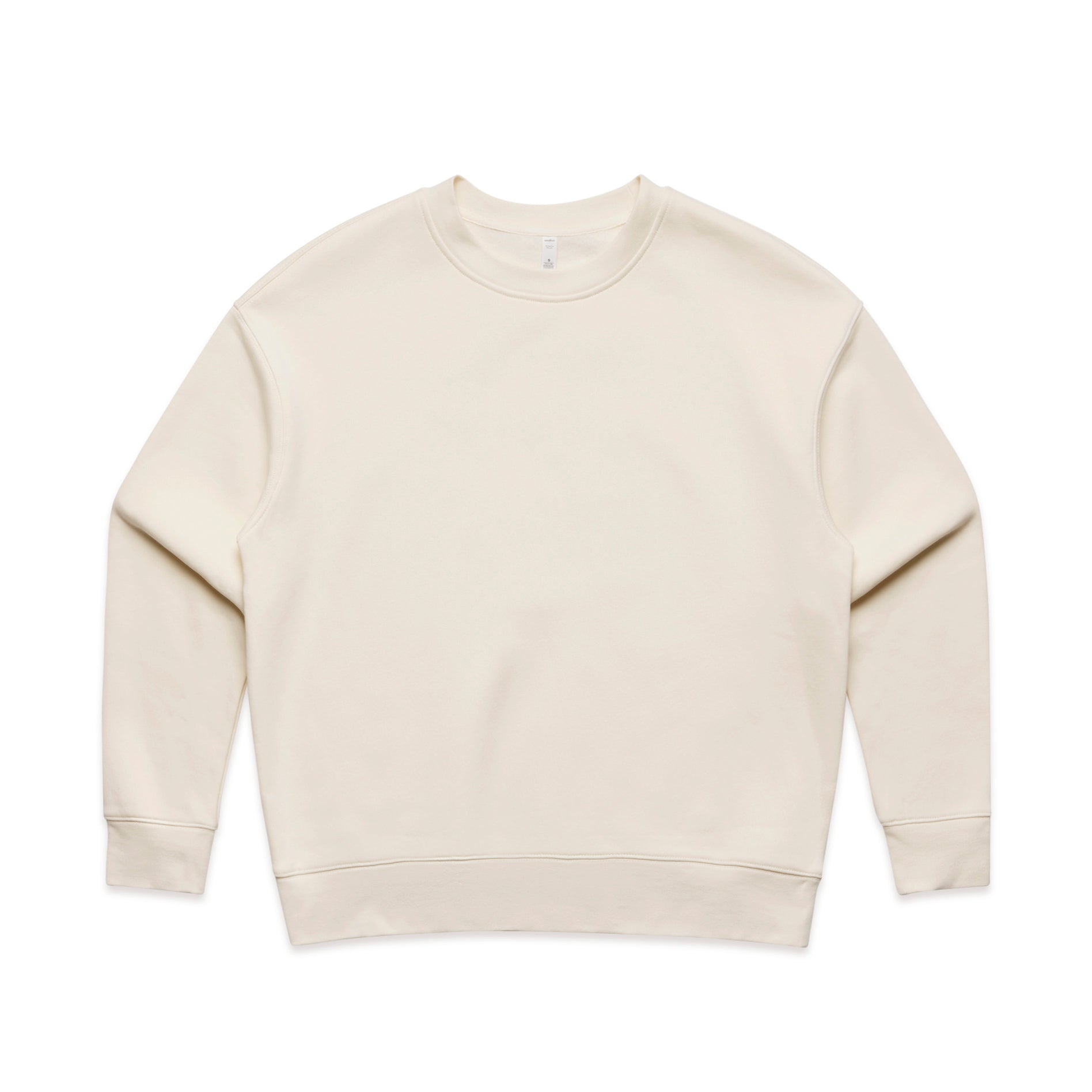 Ascolour Wos Relax Crew 4160 Wos Relax Crew Ecru Front - Custom Printed - Print Blanc
