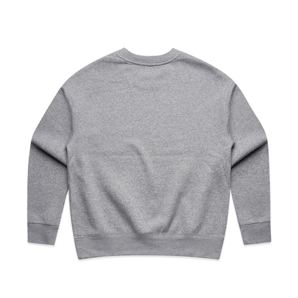 Ascolour Wos Relax Crew 4160 Wos Relax Crew Grey Marle Back - Custom Printed - Print Blanc