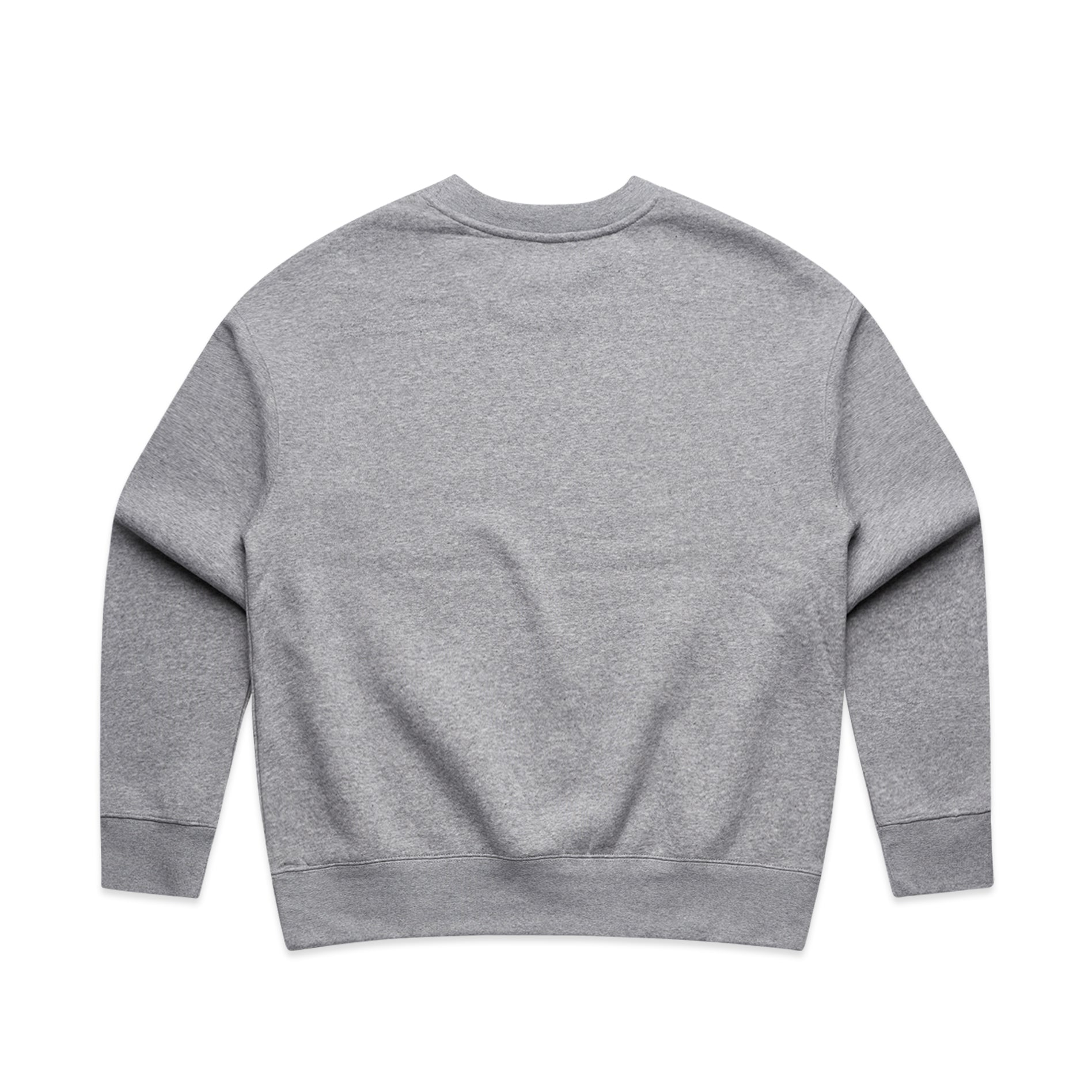 Ascolour Wos Relax Crew 4160 Wos Relax Crew Grey Marle Back - Custom Printed - Print Blanc