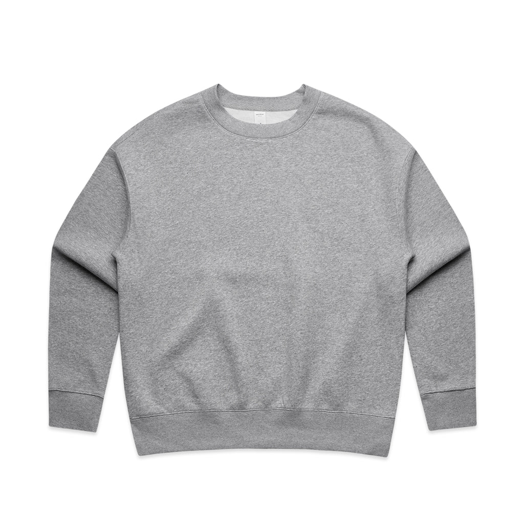 Ascolour Wos Relax Crew 4160 Wos Relax Crew Grey Marle Front - Custom Printed - Print Blanc
