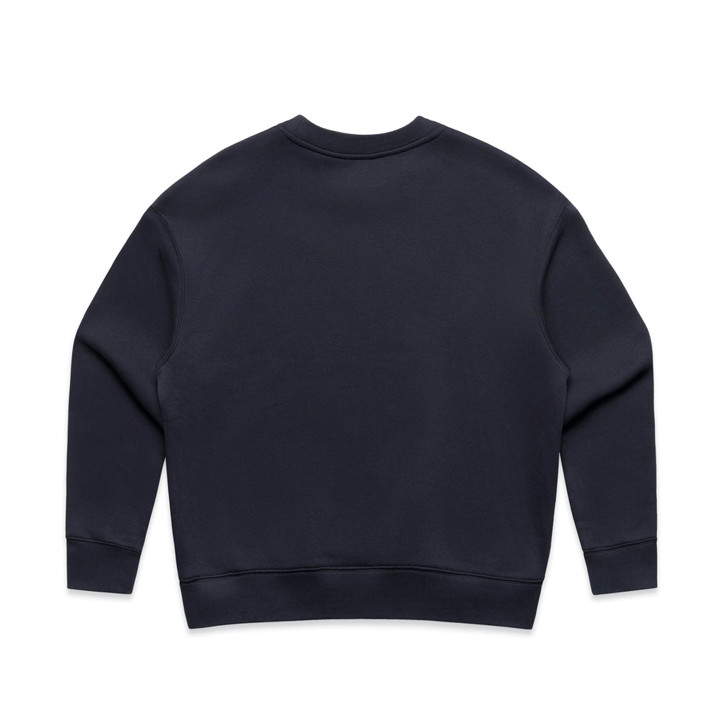 Ascolour Wos Relax Crew 4160 Wos Relax Crew Ink Blue Back - Custom Printed - Print Blanc