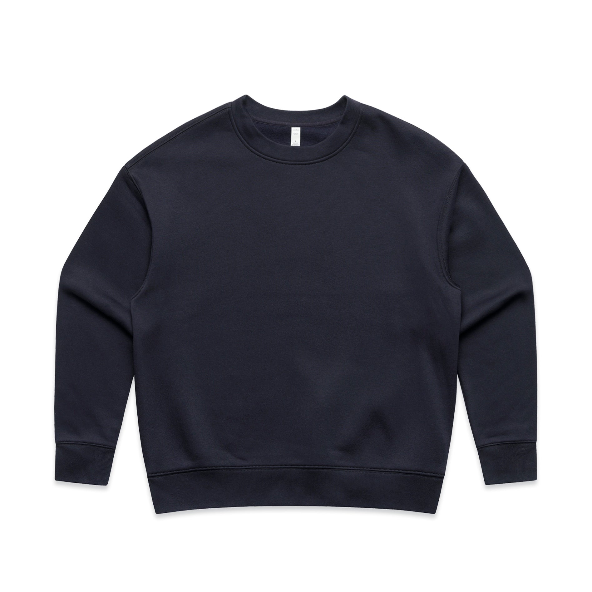 Ascolour Wos Relax Crew 4160 Wos Relax Crew Ink Blue Front - Custom Printed - Print Blanc