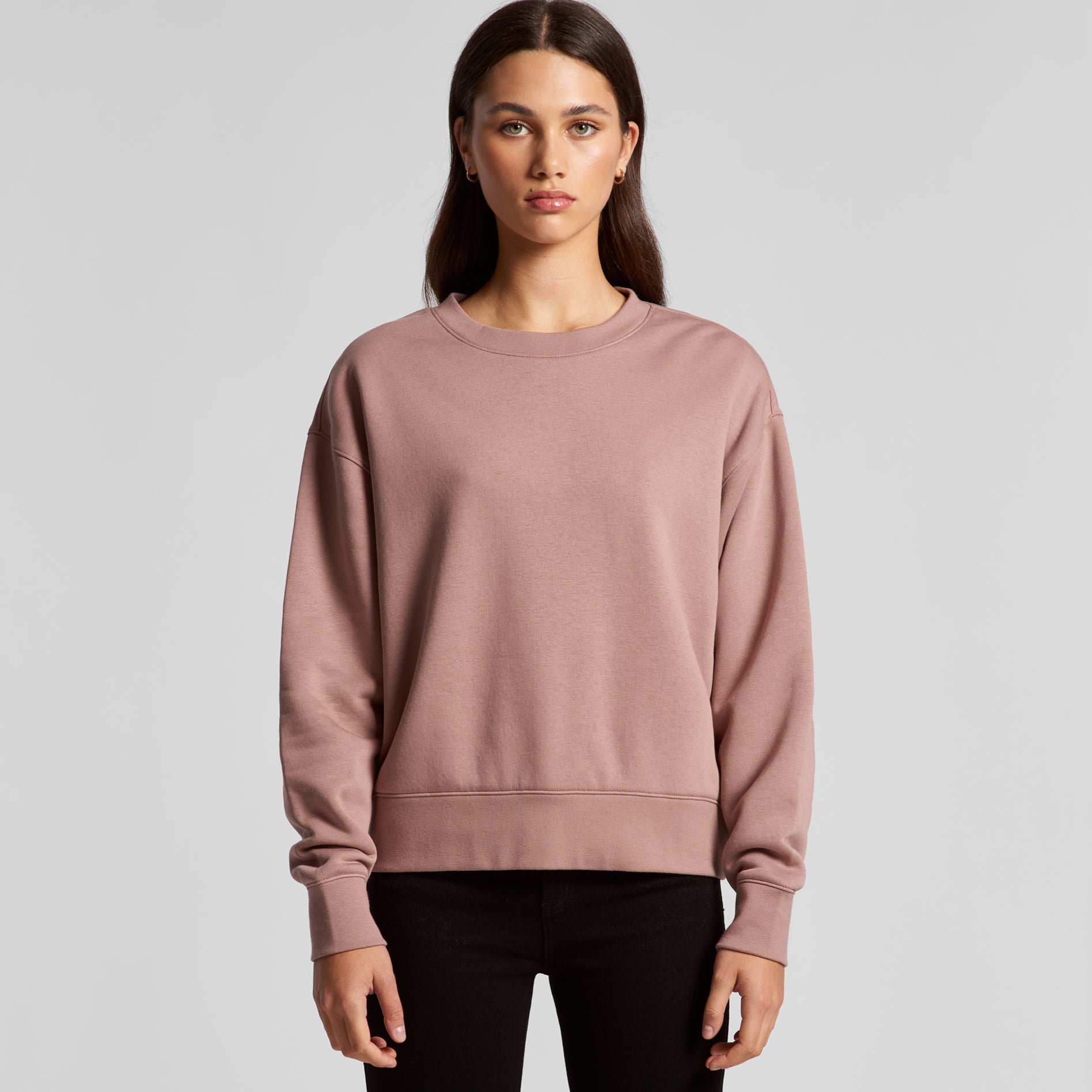 Ascolour Wos Relax Crew 4160 Wos Relax Crew Main Front - Custom Printed - Print Blanc