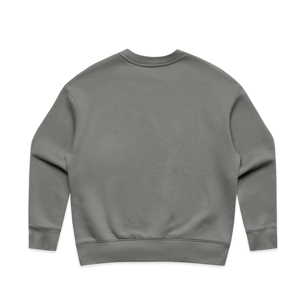 Ascolour Wos Relax Crew 4160 Wos Relax Crew Shadow Back - Custom Printed - Print Blanc