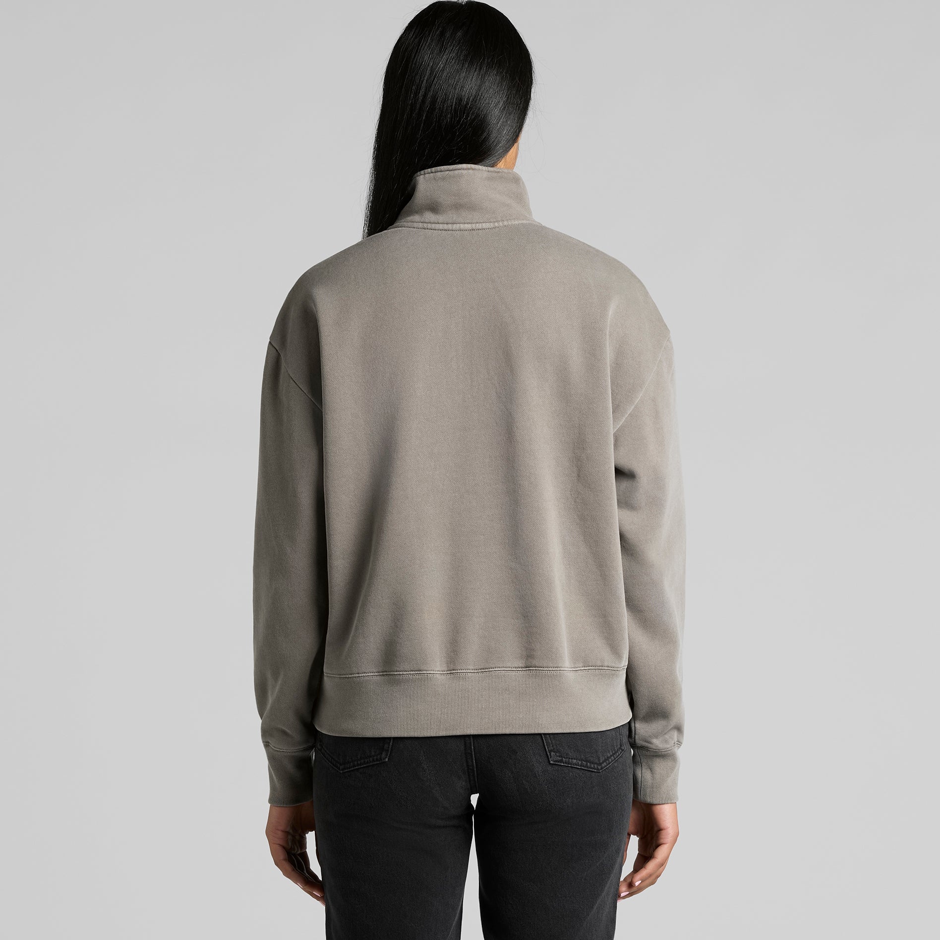 Ascolour Wos Relax Faded Half Zip 4167 Wos Relax Faded Half Zip Back - Custom Printed - Print Blanc