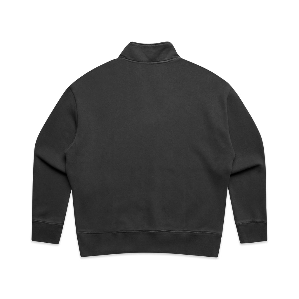 Ascolour Wos Relax Faded Half Zip 4167 Wos Relax Faded Half Zip Faded Black Back - Custom Printed - Print Blanc