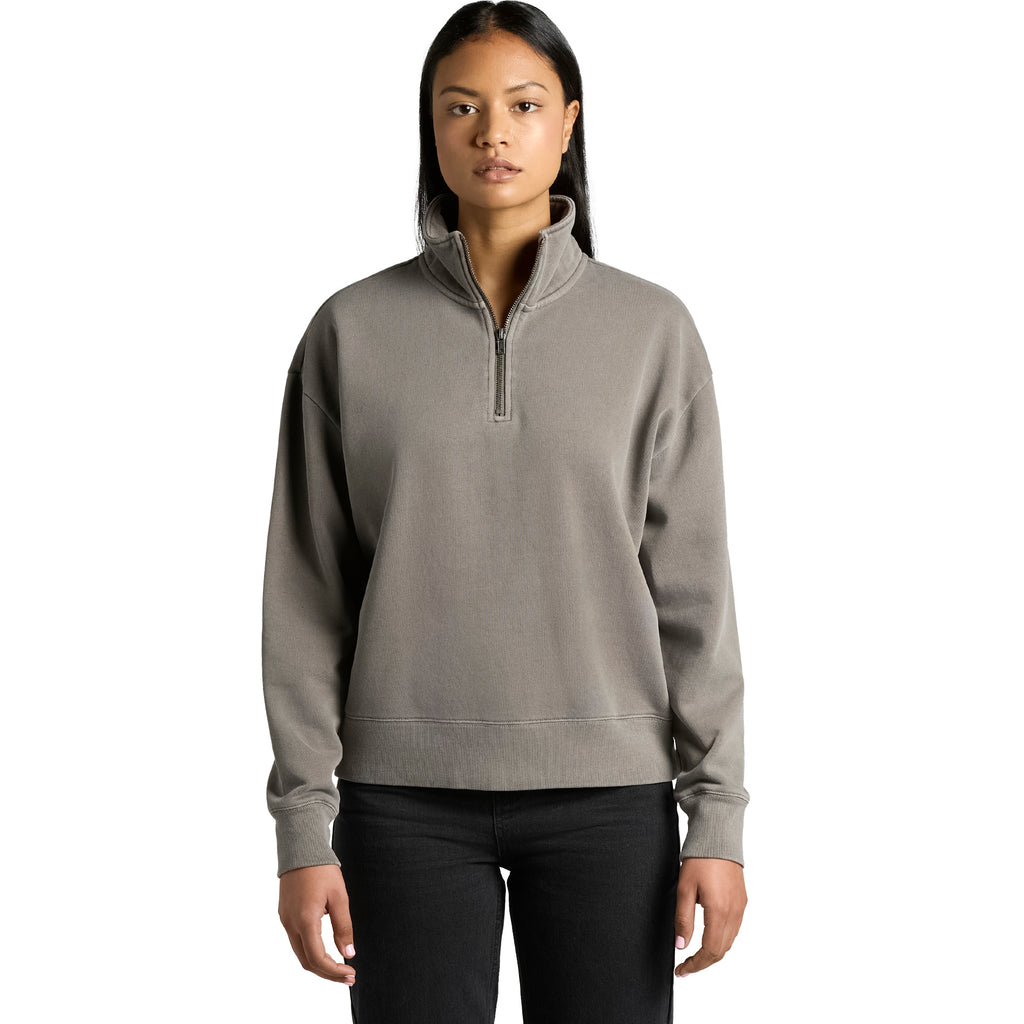 Ascolour Wos Relax Faded Half Zip 4167 Wos Relax Faded Half Zip Front - Custom Printed - Print Blanc