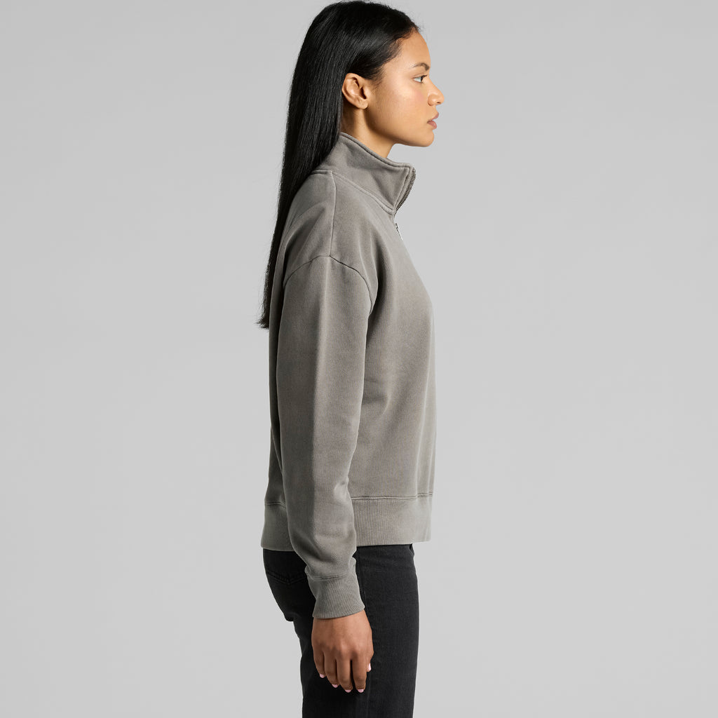 Ascolour Wos Relax Faded Half Zip 4167 Wos Relax Faded Half Zip Side - Custom Printed - Print Blanc