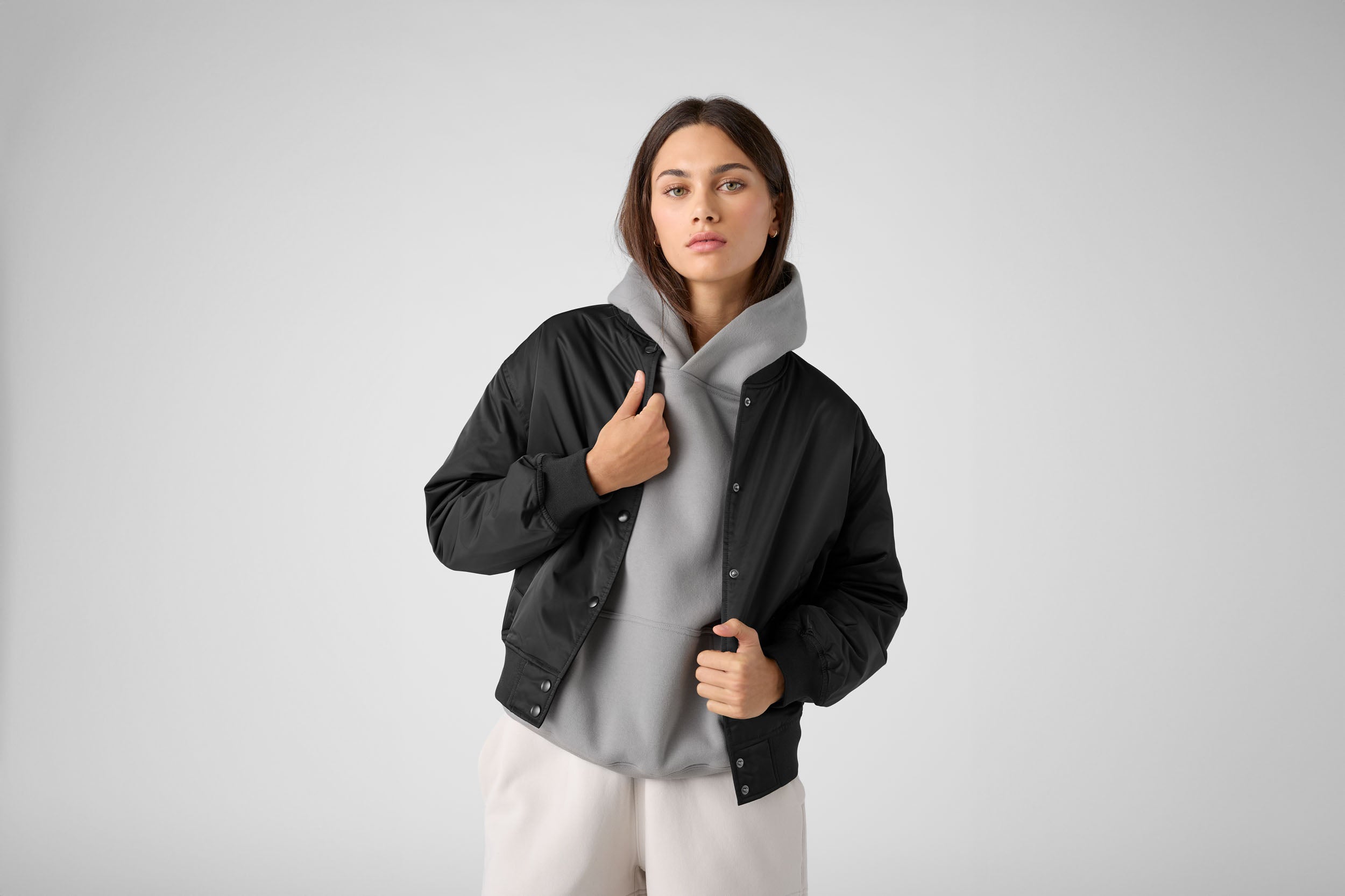 Ascolour Wos Relax Hood 4161 Storm Model Front - Custom Printed - Print Blanc