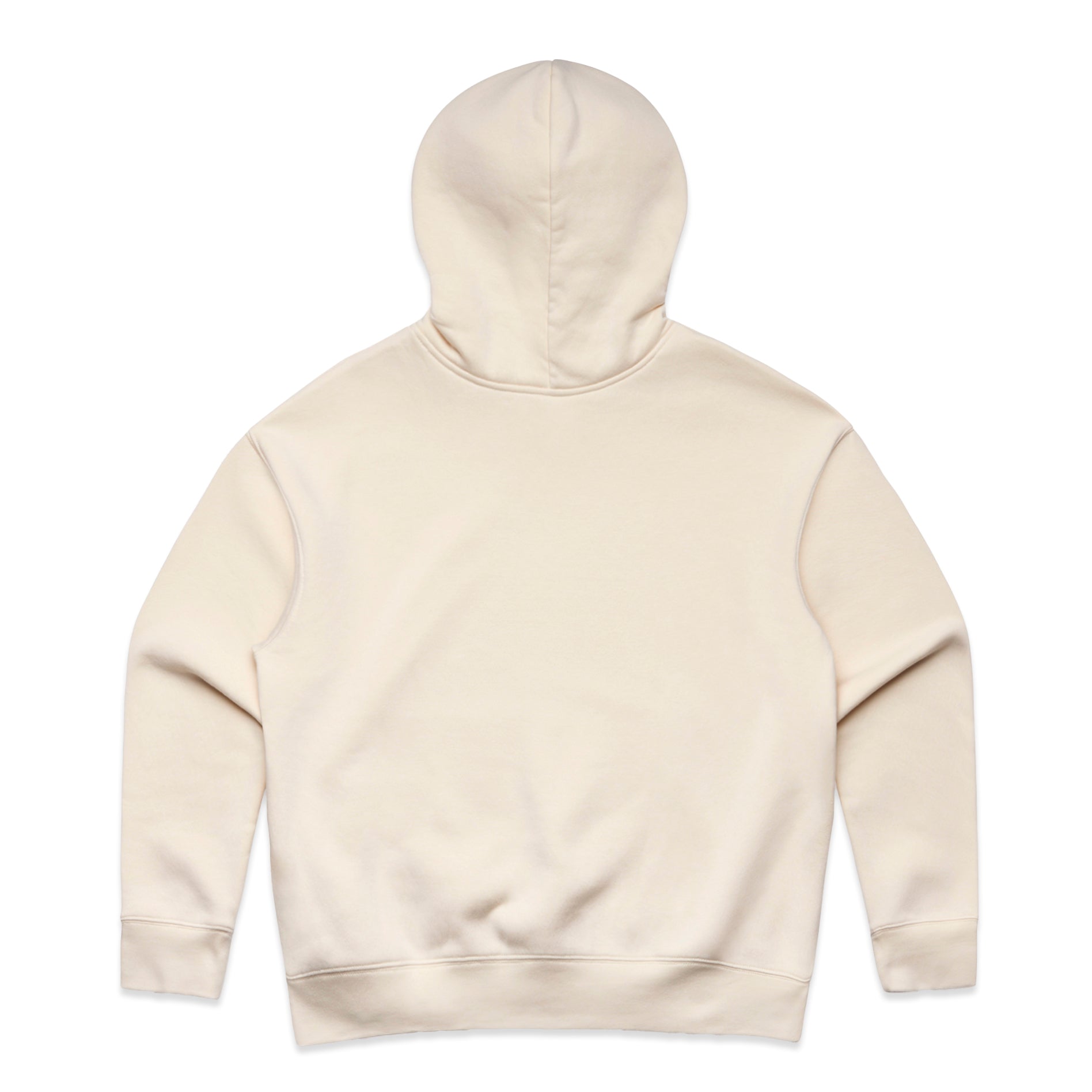 Ascolour Wos Relax Hood 4161 Wos Relax Hood Ecru Back - Custom Printed - Print Blanc