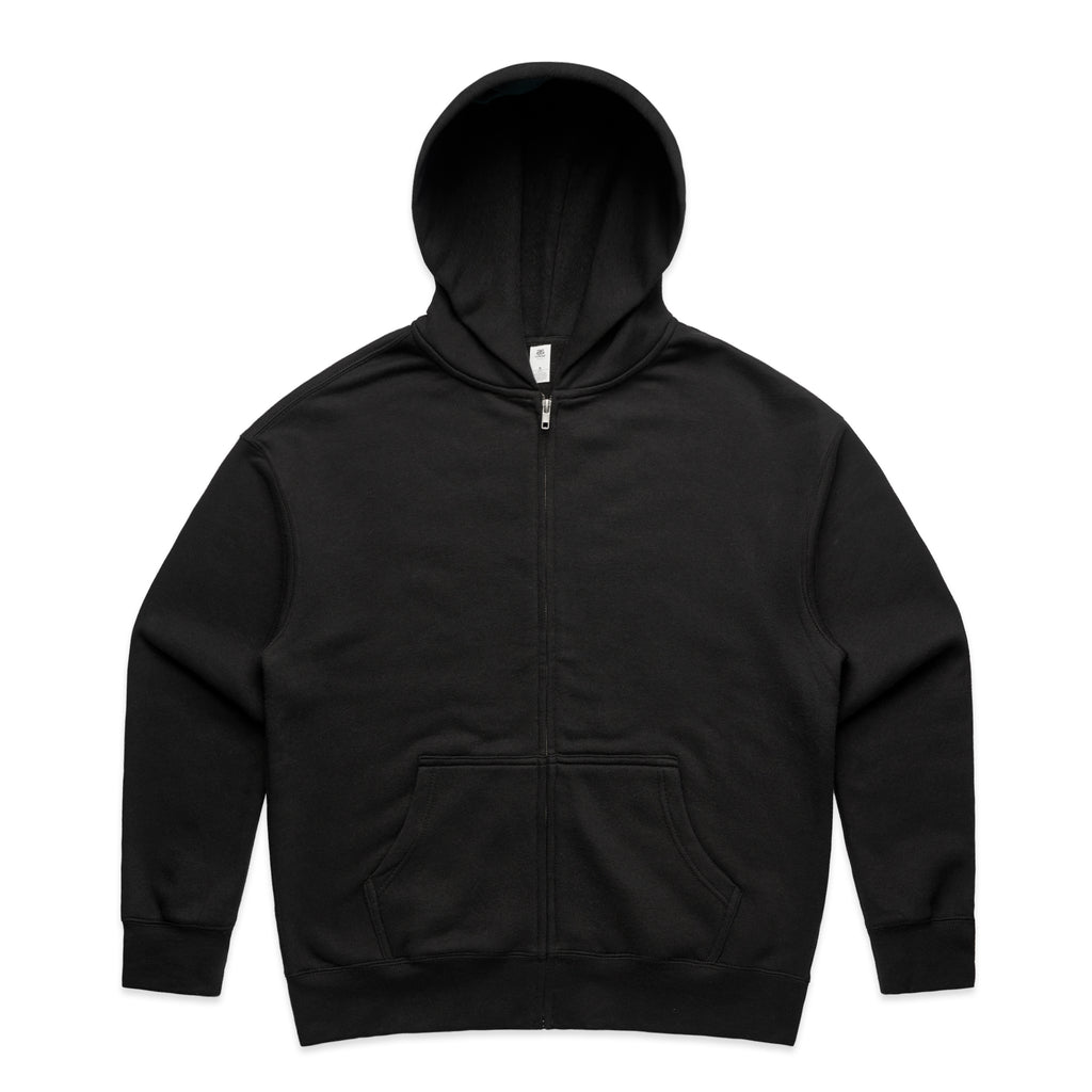 Ascolour Wos Relax Zip Hood 4162 Wos Relax Zip Black Front - Custom Printed - Print Blanc