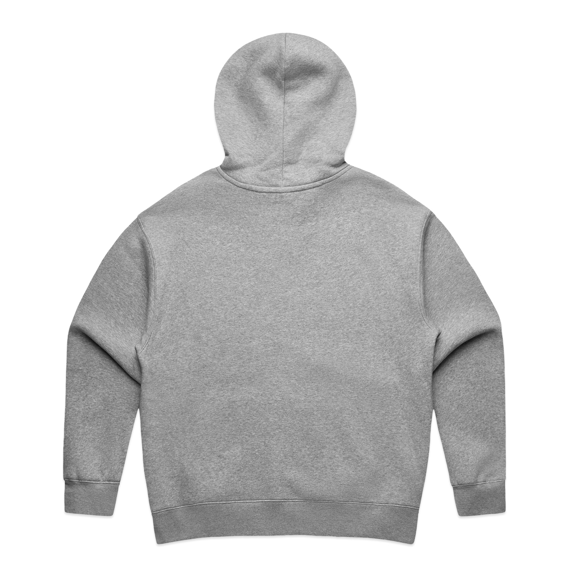 Ascolour Wos Relax Zip Hood 4162 Wos Relax Zip Grey Marle Back - Custom Printed - Print Blanc