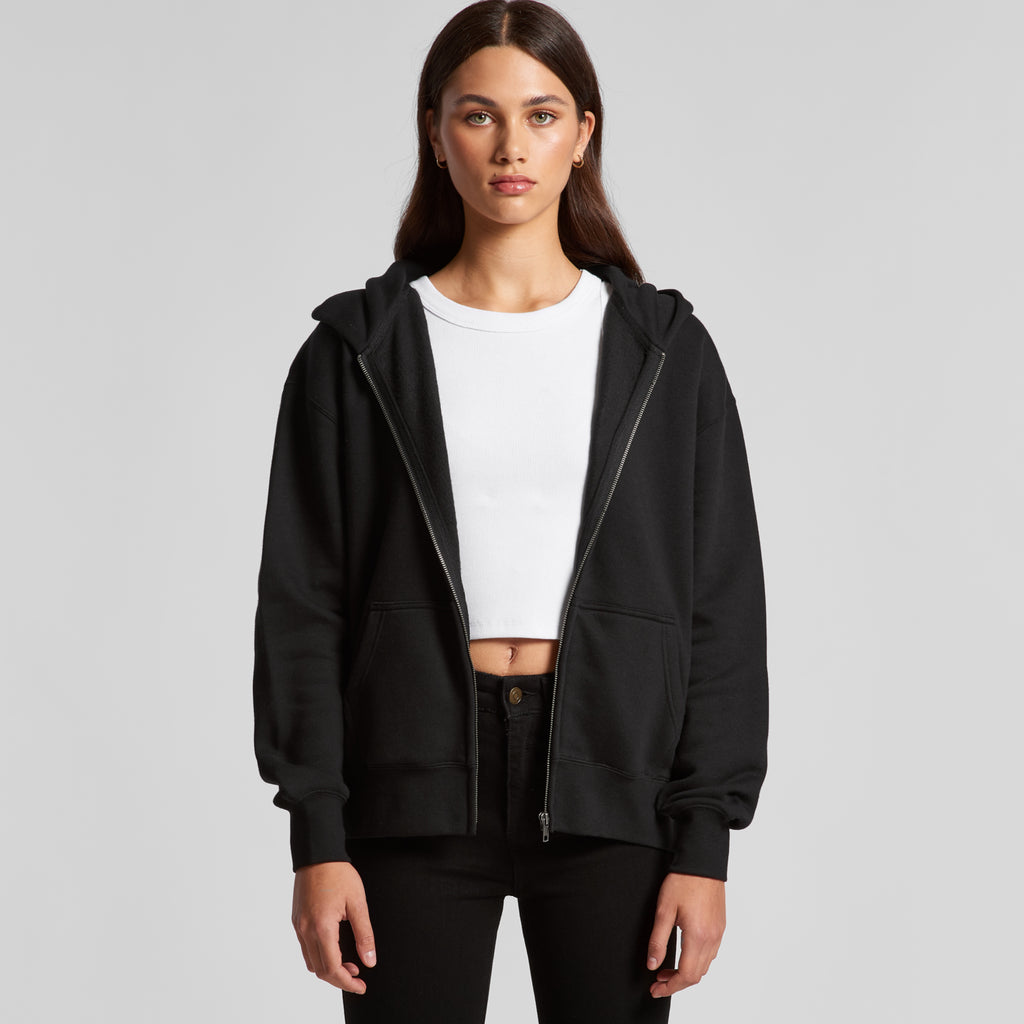 Ascolour Wos Relax Zip Hood 4162 Wos Relax Zip Main Front - Custom Printed - Print Blanc