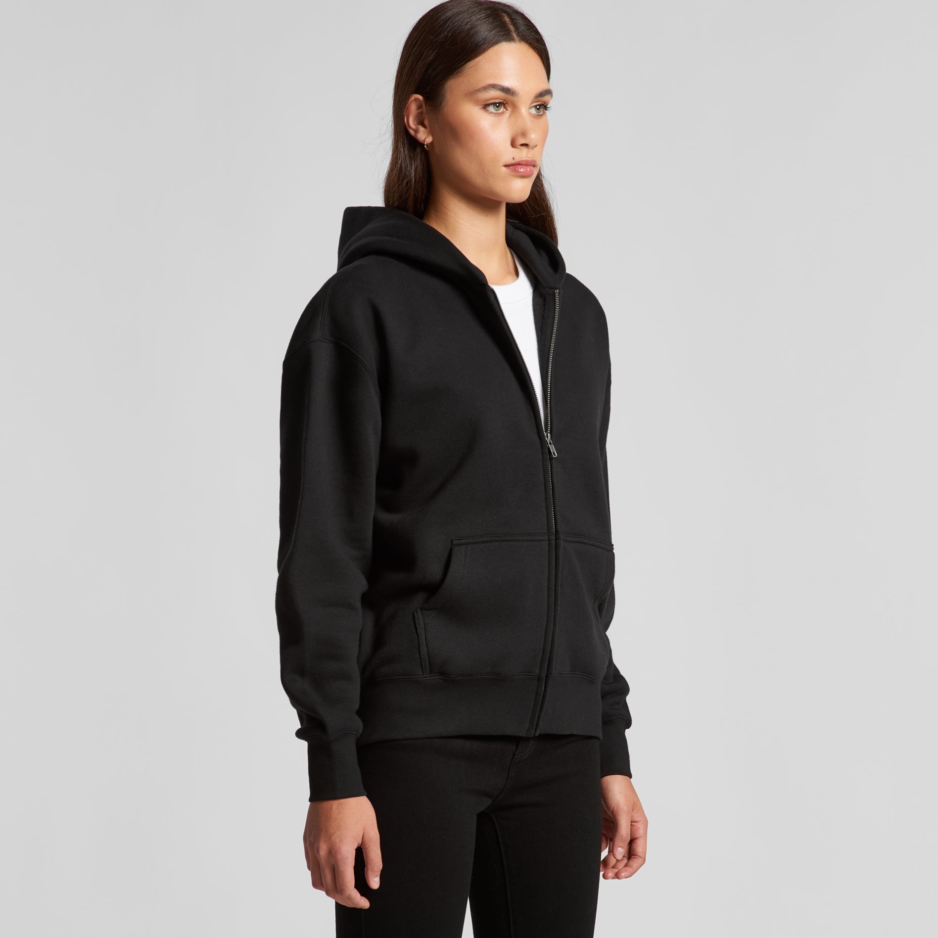 Ascolour Wos Relax Zip Hood 4162 Wos Relax Zip Turn Front - Custom Printed - Print Blanc