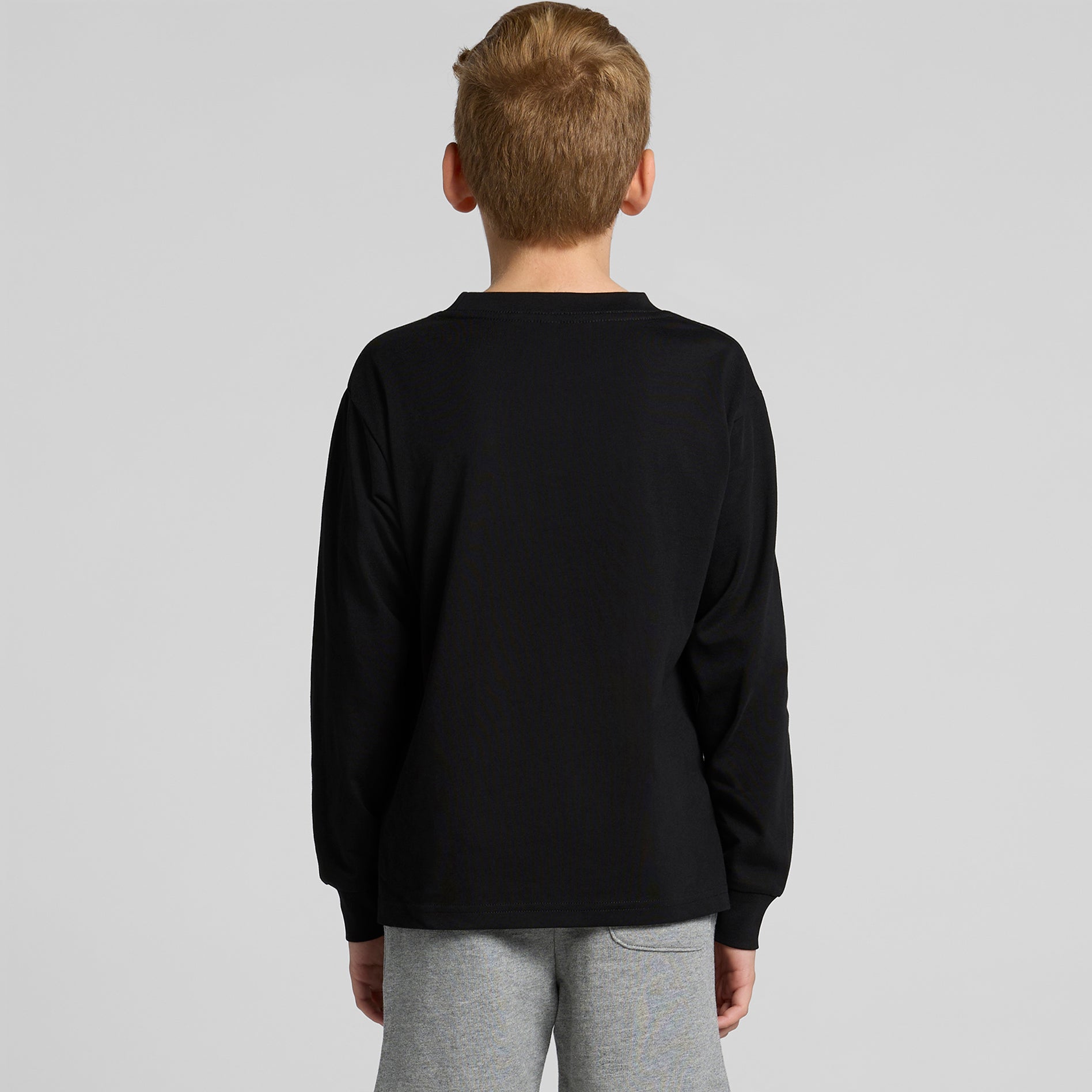Ascolour Youth Classic Ls Tee 3063 Youth Classic Ls Tee Back - Custom Printed - Print Blanc
