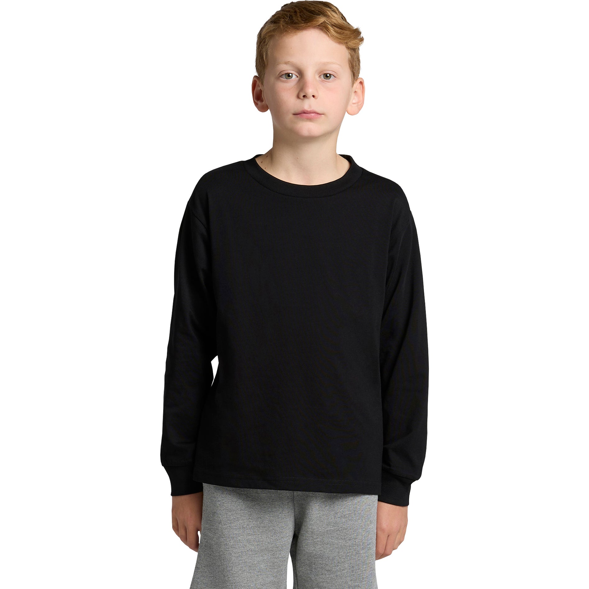 Ascolour Youth Classic Ls Tee 3063 Youth Classic Ls Tee Front - Custom Printed - Print Blanc
