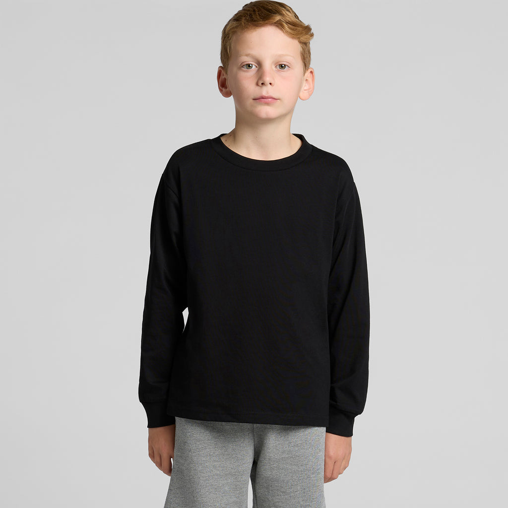 Ascolour Youth Classic Ls Tee 3063 Youth Classic Ls Tee Main Front - Custom Printed - Print Blanc