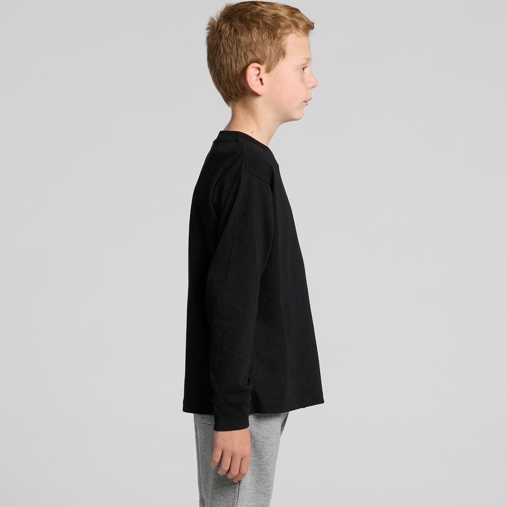 Ascolour Youth Classic Ls Tee 3063 Youth Classic Ls Tee Side - Custom Printed - Print Blanc