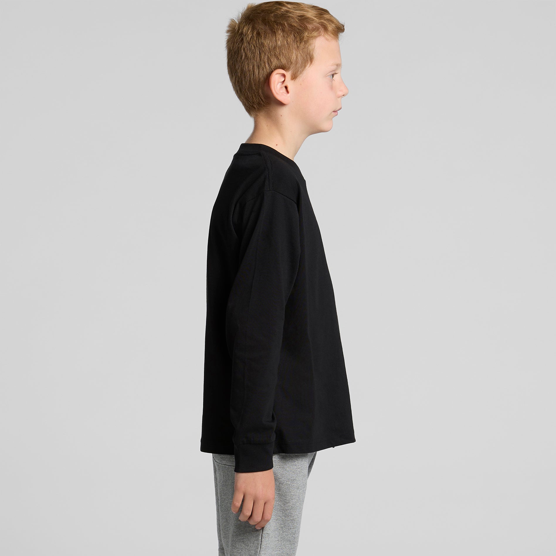 Ascolour Youth Classic Ls Tee 3063 Youth Classic Ls Tee Side - Custom Printed - Print Blanc