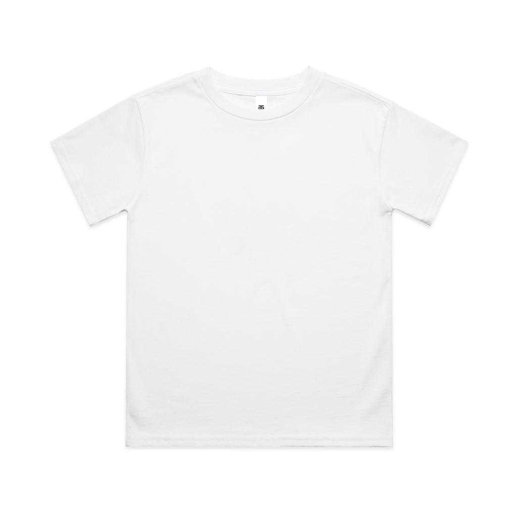 Ascolour Youth Classic Tee 3061 Youth Classic Tee White Front - Custom Printed - Print Blanc