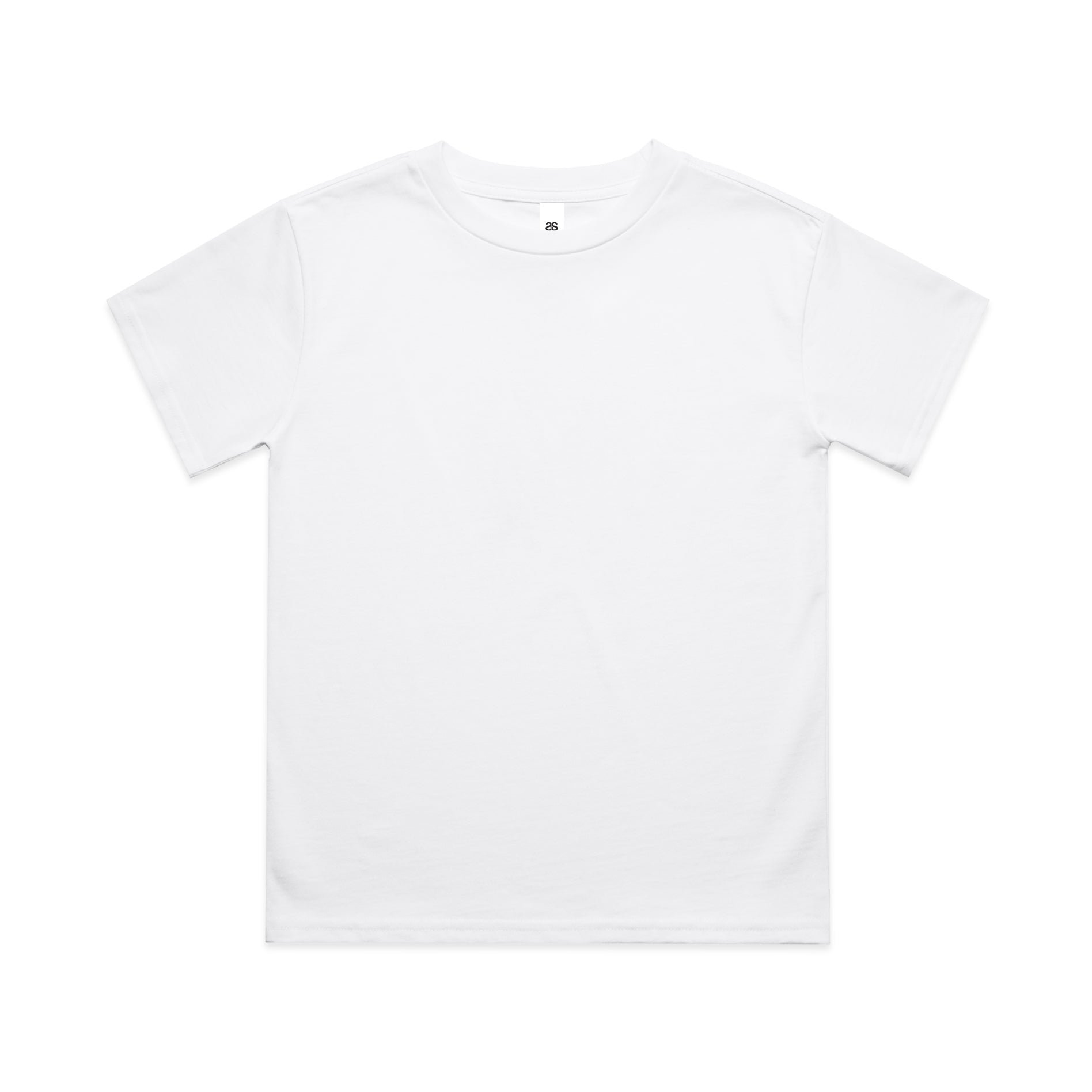 Ascolour Youth Classic Tee 3061 Youth Classic Tee White Front - Custom Printed - Print Blanc