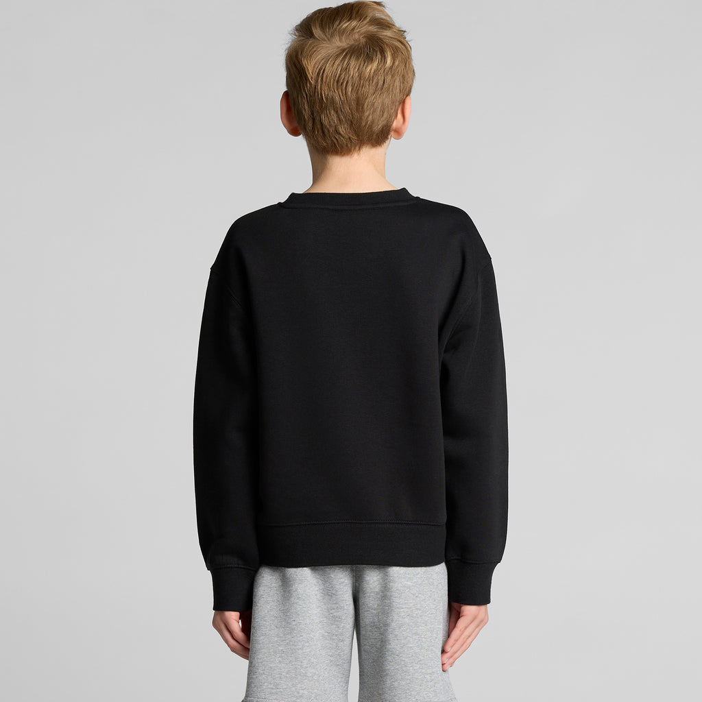 Ascolour Youth Relax Crew 3035 Youth Relax Crew Back - Custom Printed - Print Blanc