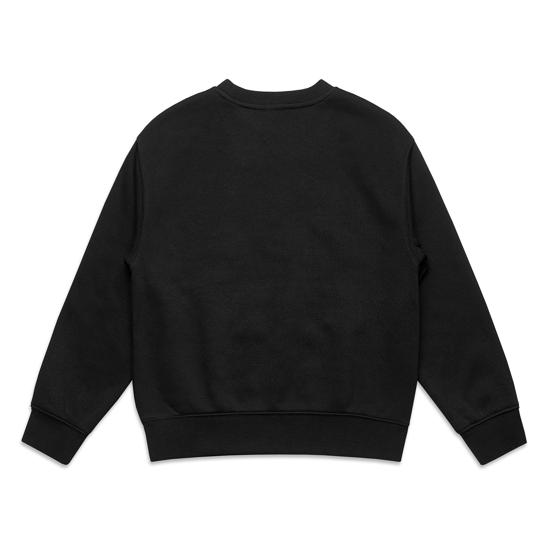 Ascolour Youth Relax Crew 3035 Youth Relax Crew Black Back - Custom Printed - Print Blanc