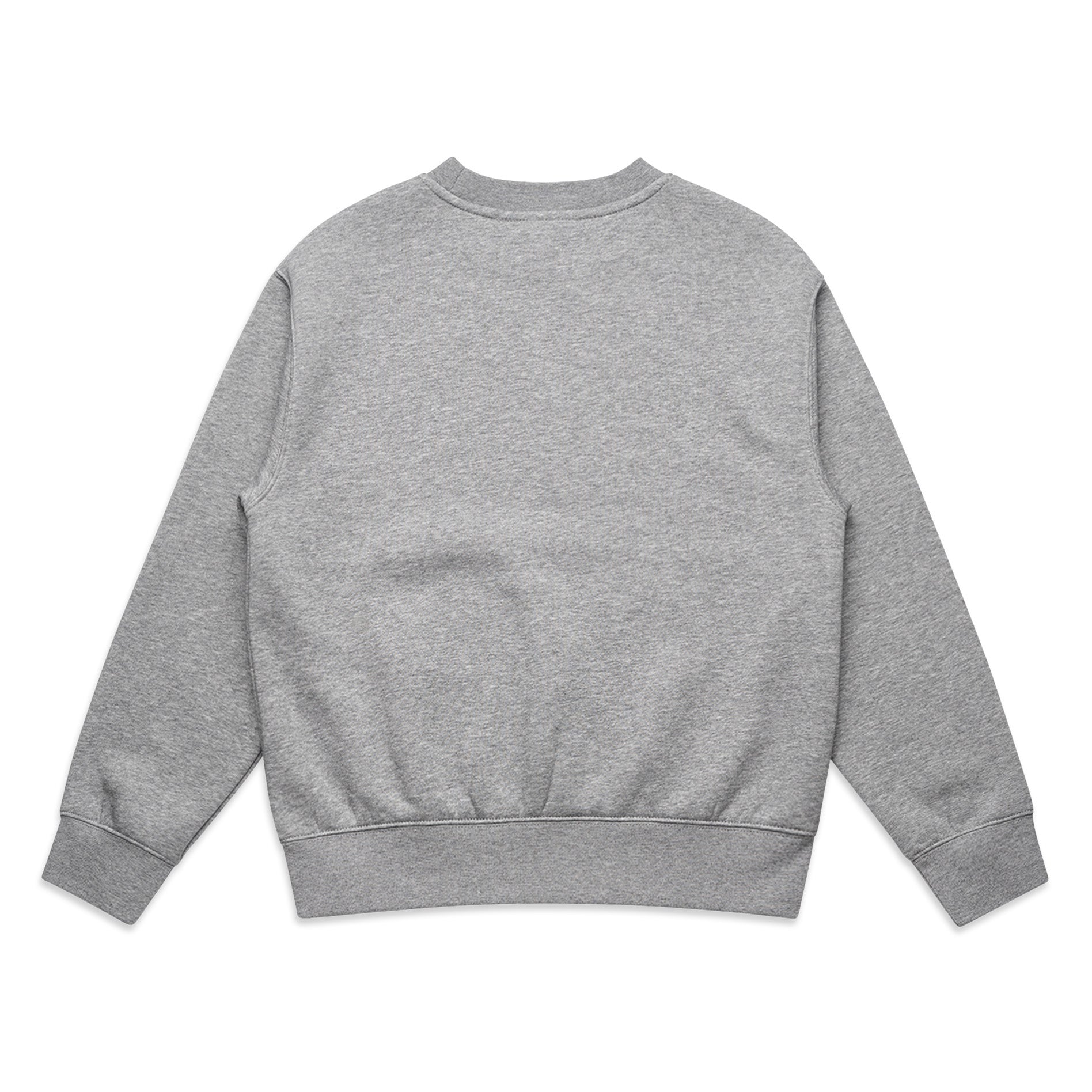 Ascolour Youth Relax Crew 3035 Youth Relax Crew Grey Marle Back - Custom Printed - Print Blanc