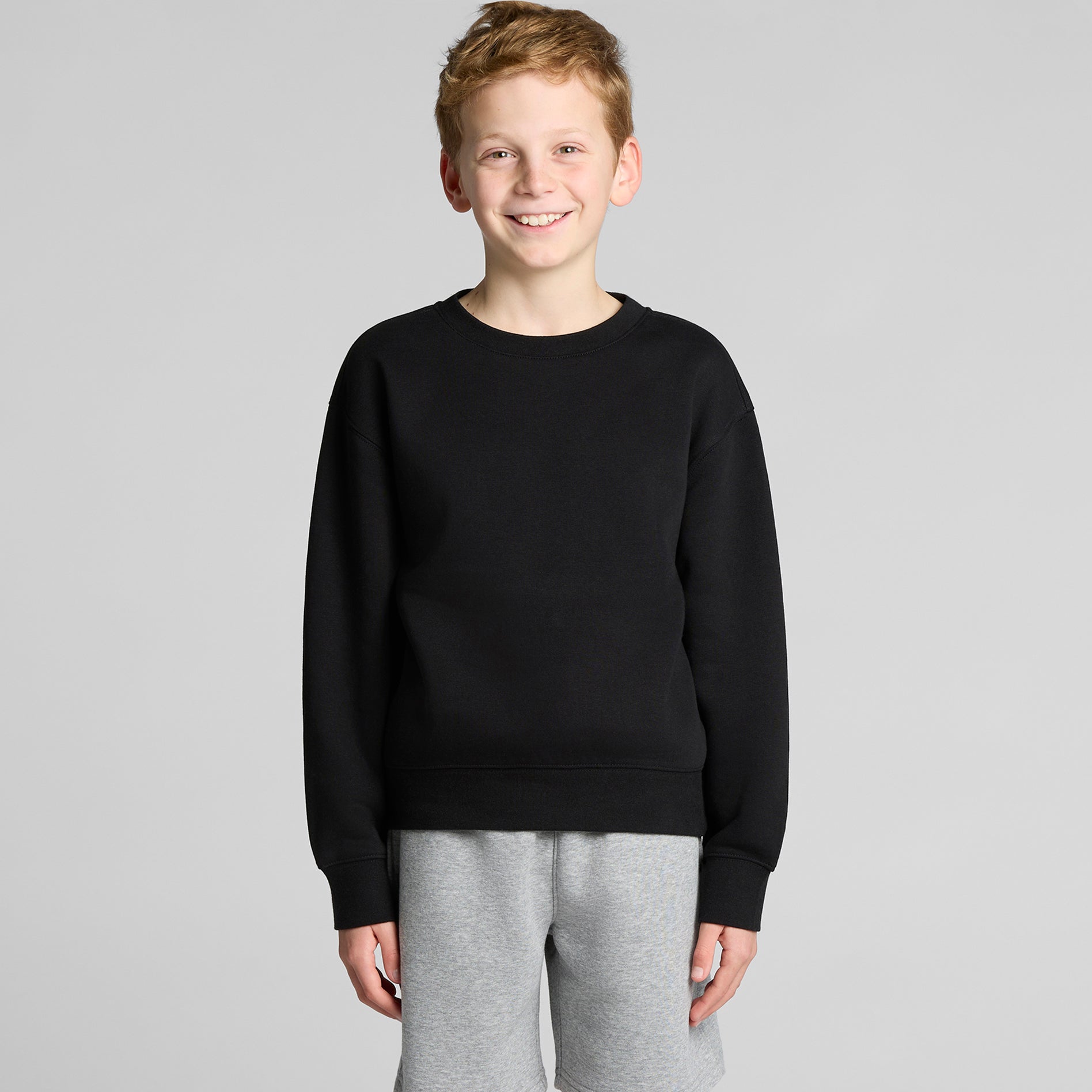 Ascolour Youth Relax Crew 3035 Youth Relax Crew Main Front - Custom Printed - Print Blanc