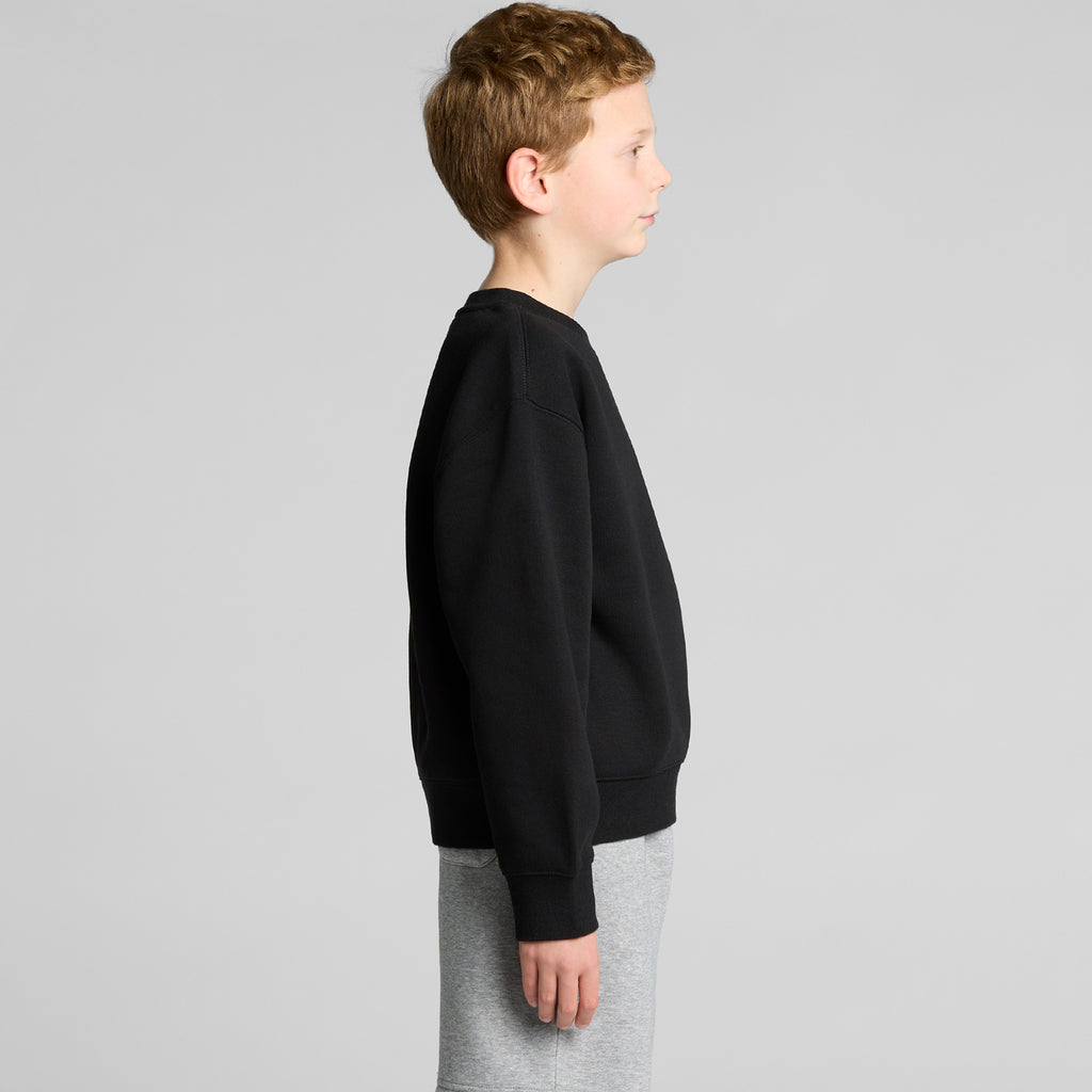 Ascolour Youth Relax Crew 3035 Youth Relax Crew Side - Custom Printed - Print Blanc