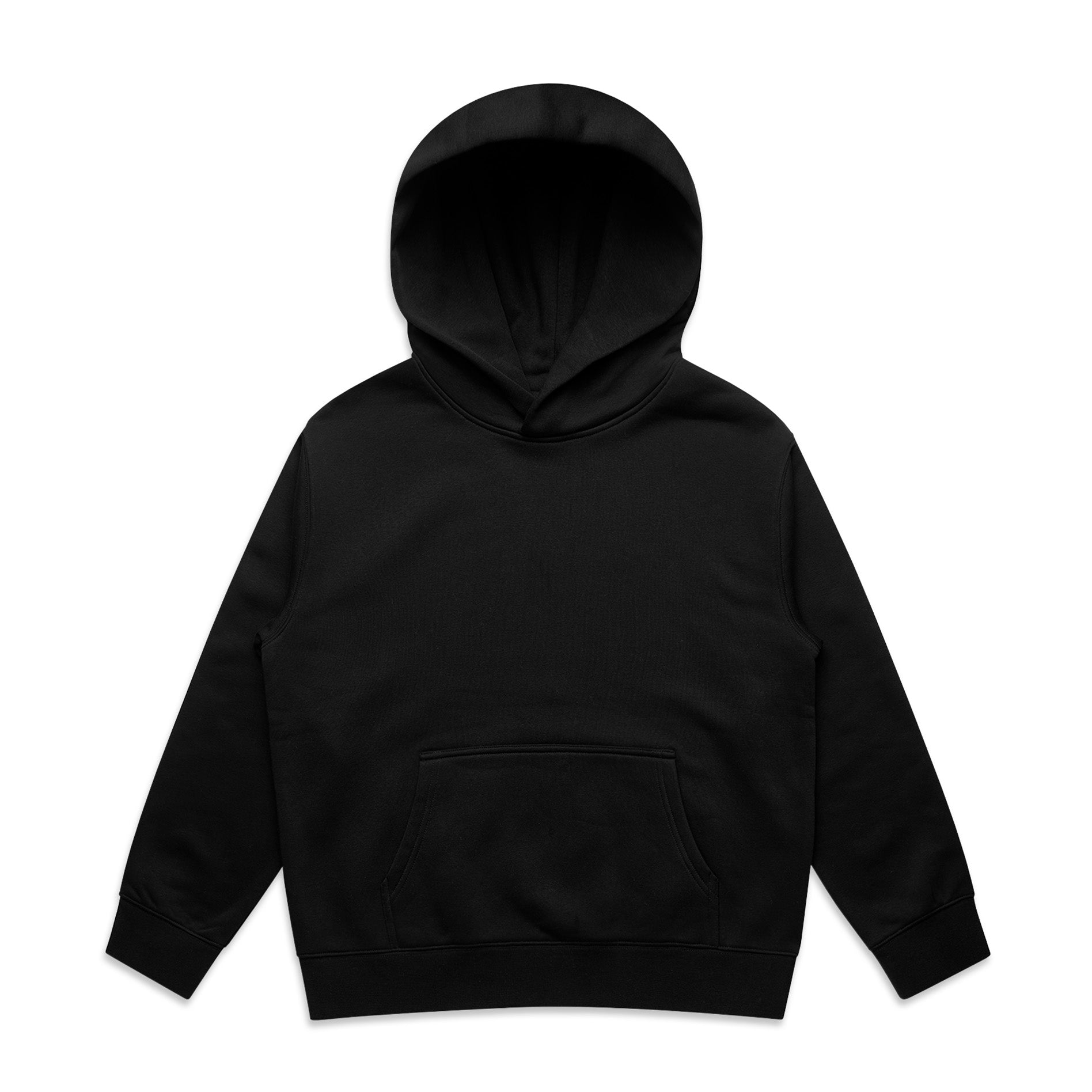 Ascolour Youth Relax Hood 3037 Youth Relax Hood Black Front - Custom Printed - Print Blanc