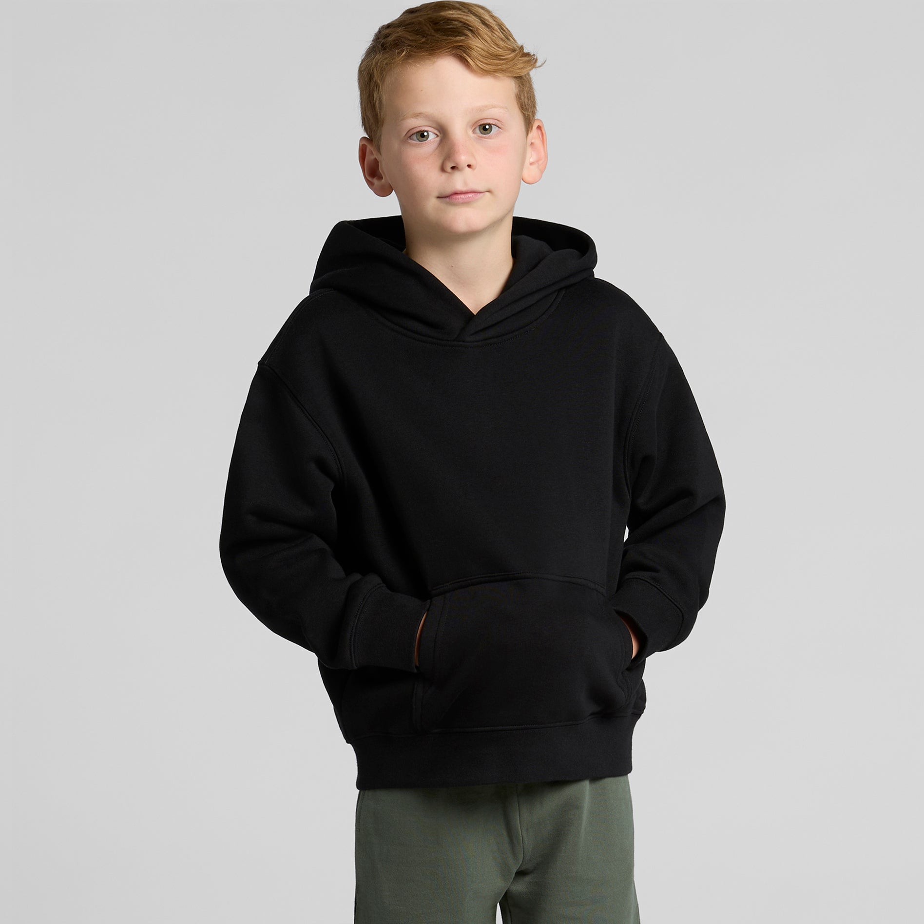 Ascolour Youth Relax Hood 3037 Youth Relax Hood Loose Front - Custom Printed - Print Blanc