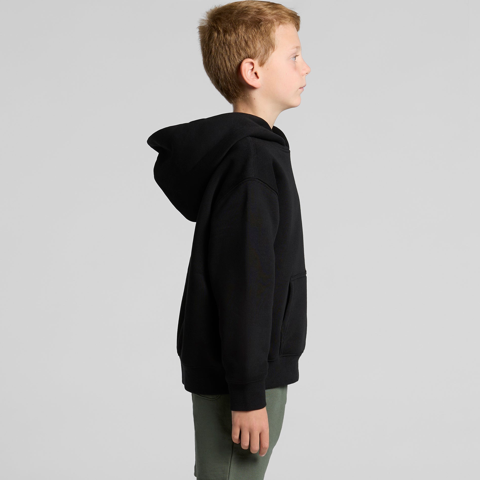 Ascolour Youth Relax Hood 3037 Youth Relax Hood Side - Custom Printed - Print Blanc