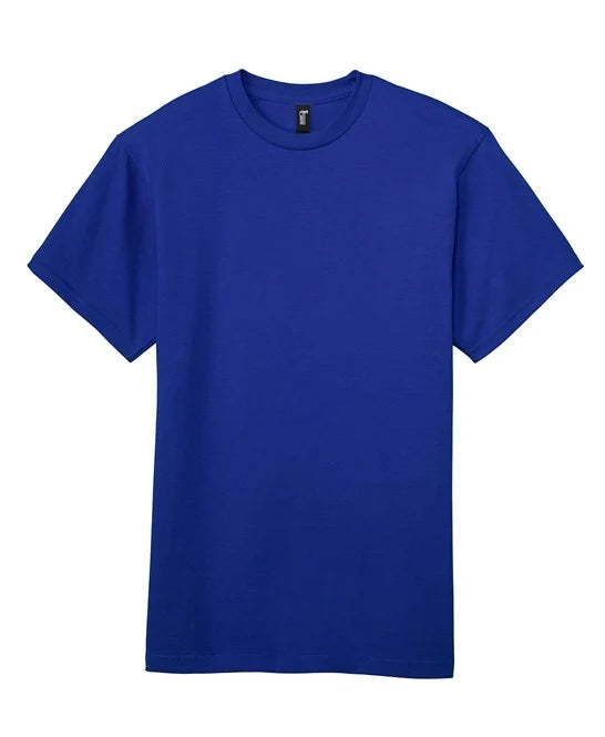 Gildan Hammer T-shirt - Sport Royal - Custom Printed - Print Blanc
