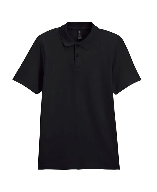 Gildan Softstyle Polo - Black - Custom Printed - Print Blanc