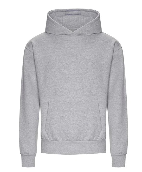 AWDis Heavyweight Hoodie - Heather Grey - Custom Printed - Print Blanc