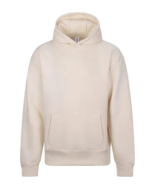 AWDis Heavyweight Hoodie - Vanilla Milkshake - Custom Printed - Print Blanc
