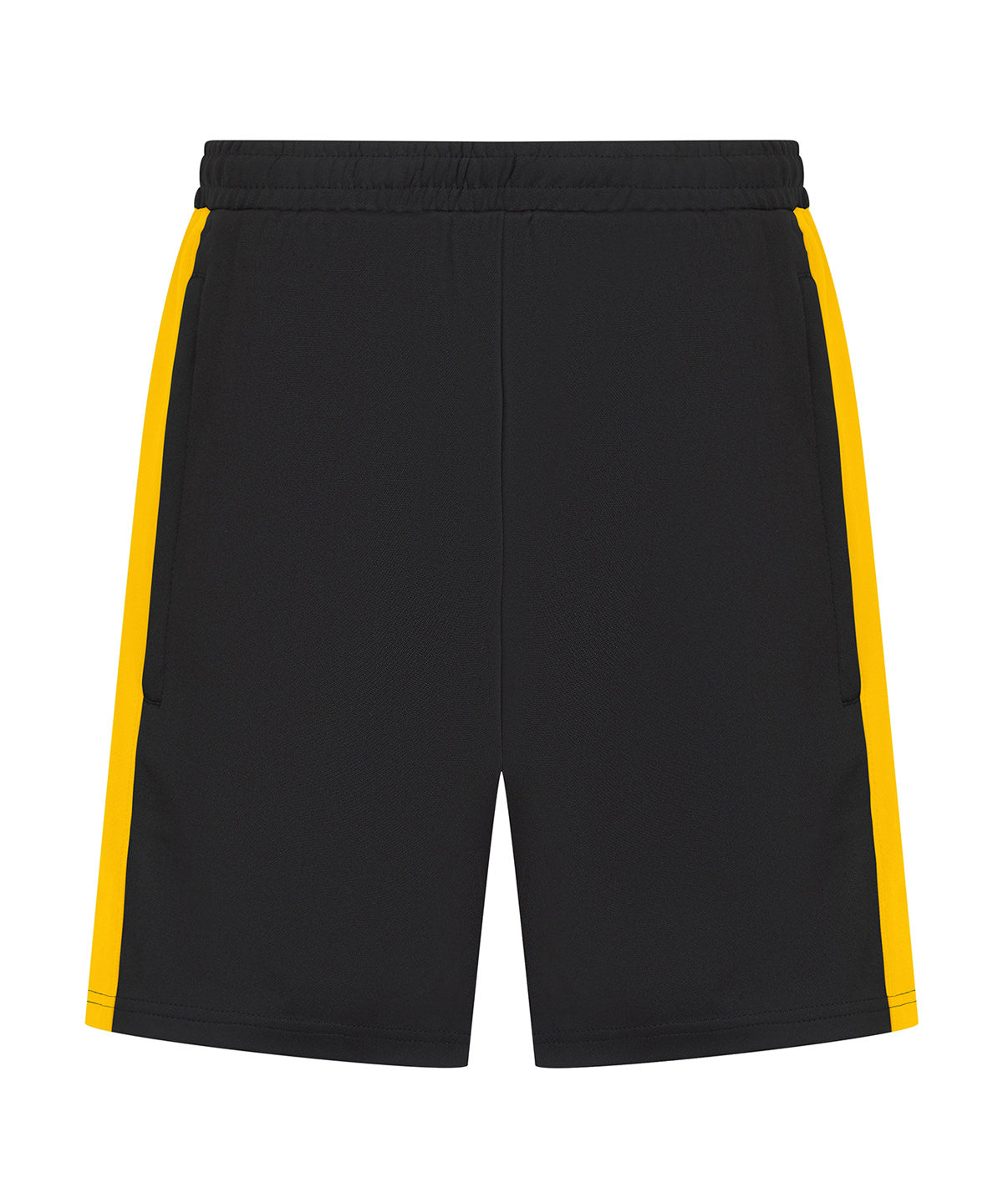 Finden & Hales Knitted Shorts with Zip Pockets - Black Gold - Custom Printed - Print Blanc
