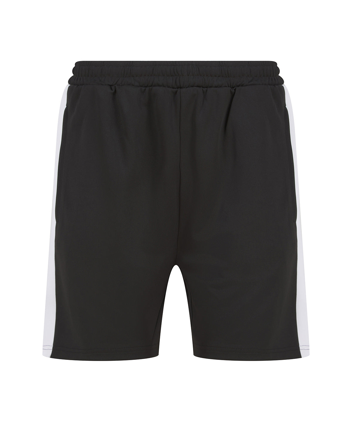 Finden & Hales Knitted Shorts with Zip Pockets - Black White - Custom Printed - Print Blanc