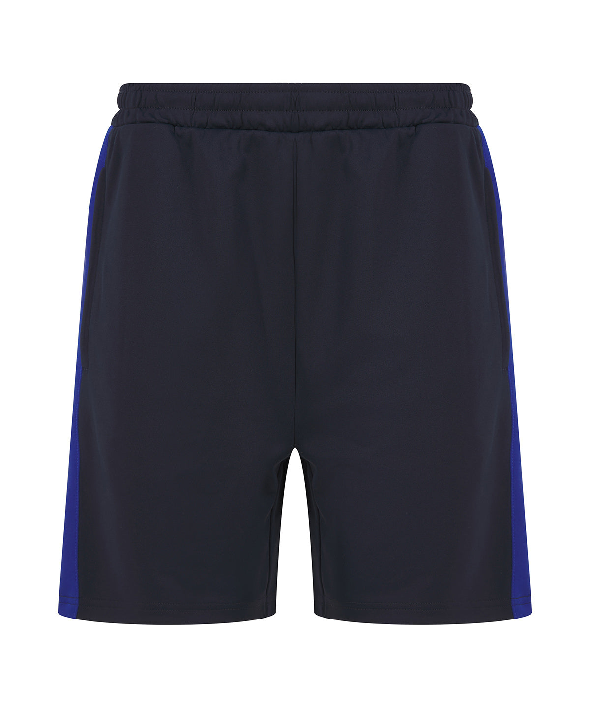 Finden & Hales Knitted Shorts with Zip Pockets - Navy Royal - Custom Printed - Print Blanc
