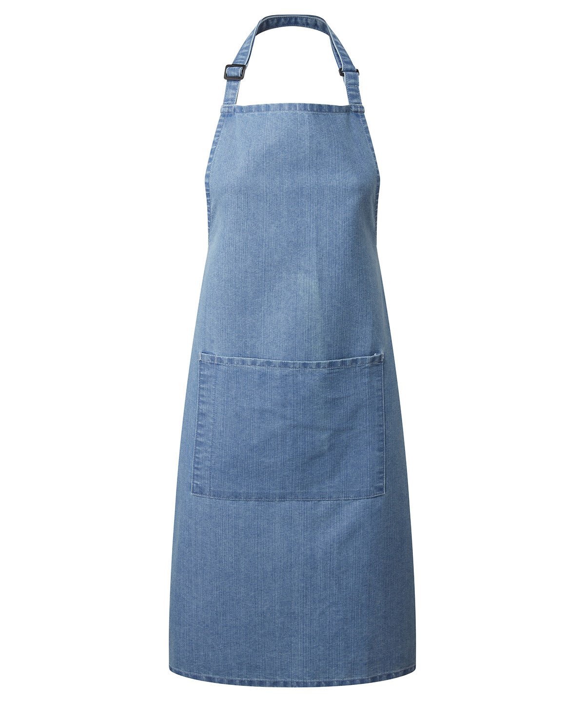 Premier Colours Bib Apron with Pocket - Blue Denim - Custom Printed - Print Blanc