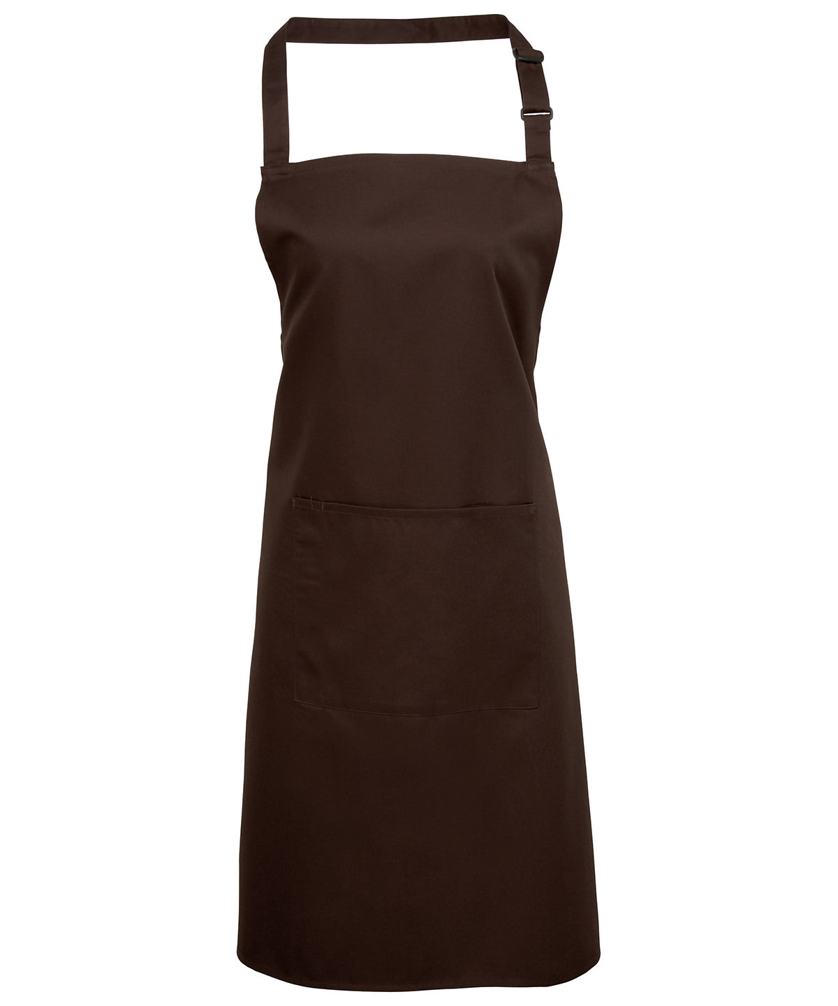 Premier Colours Bib Apron with Pocket - Brown - Custom Printed - Print Blanc