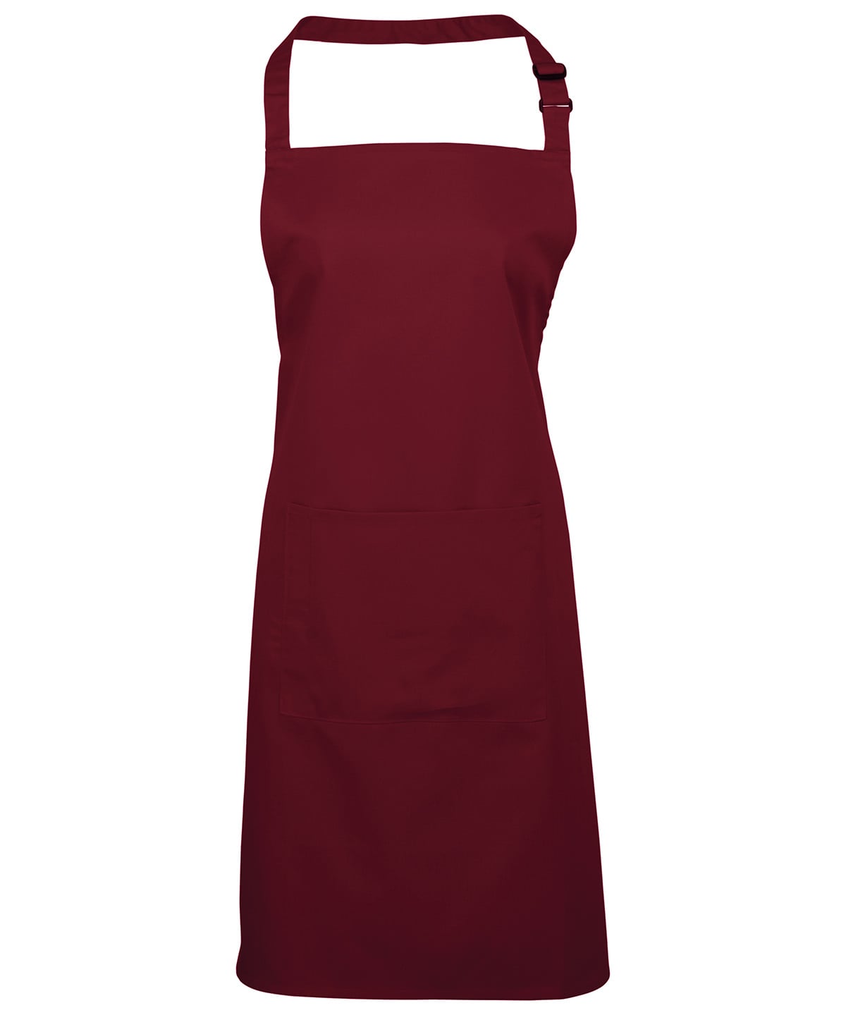 Premier Colours Bib Apron with Pocket - Burgundy - Custom Printed - Print Blanc